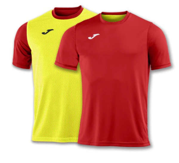 JOMA T-SHIRT COMBI REVERSIBLE RED-YELLOW S/S